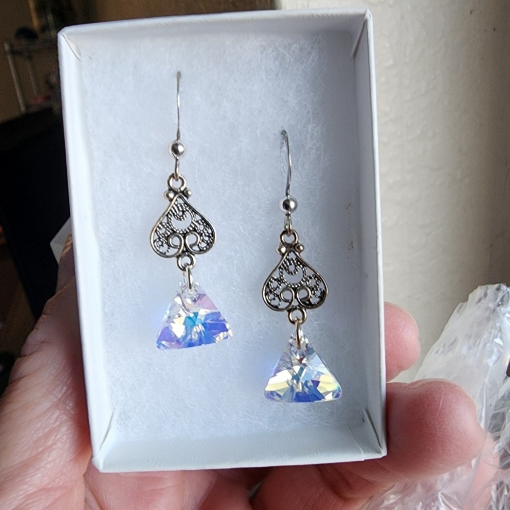 Swarovski Silver and Gold Earrings